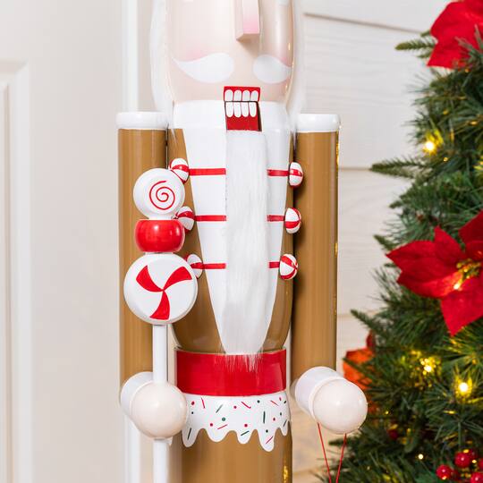 Glitzhome® 42" Wooden Christmas Gingerbread Man Nutcracker